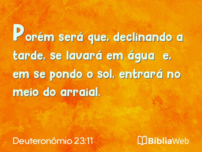 Deuteronômio 23:11 em imagem para compartilhar