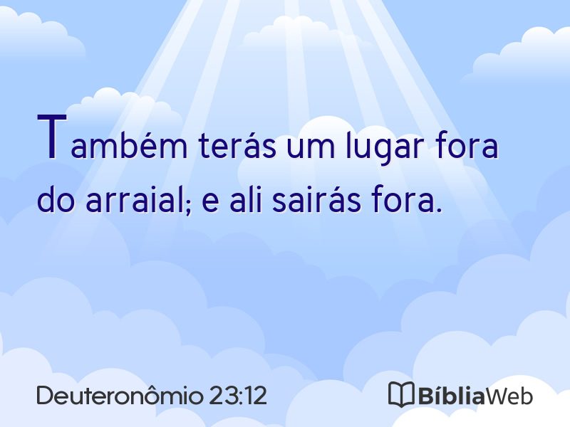 Deuteronômio 23:12 em imagem para compartilhar