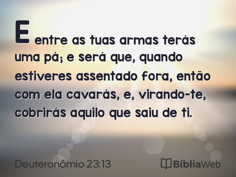 Deuteronômio 23:13 em imagem para compartilhar