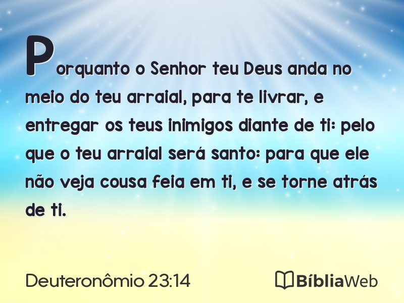Deuteronômio 23:14 em imagem para compartilhar