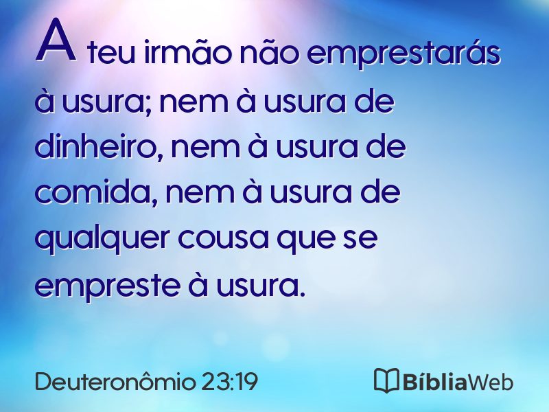 Deuteronômio 23:19 em imagem para compartilhar
