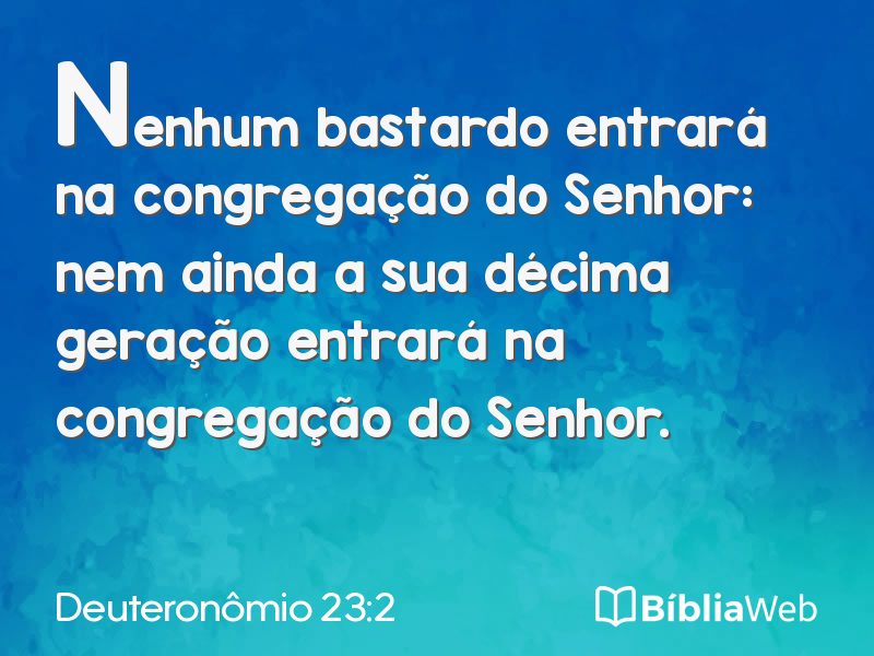 Deuteronômio 23:2 em imagem para compartilhar