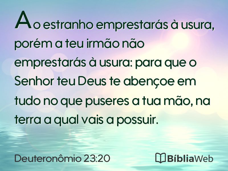 Deuteronômio 23:20 em imagem para compartilhar