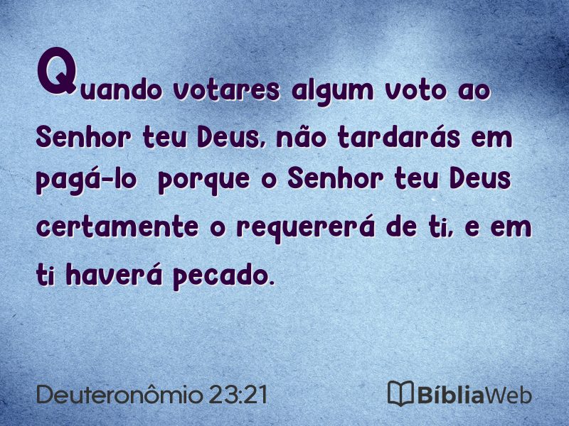 Deuteronômio 23:21 em imagem para compartilhar