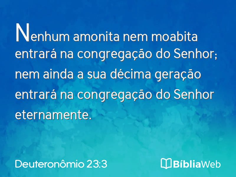Deuteronômio 23:3 em imagem para compartilhar