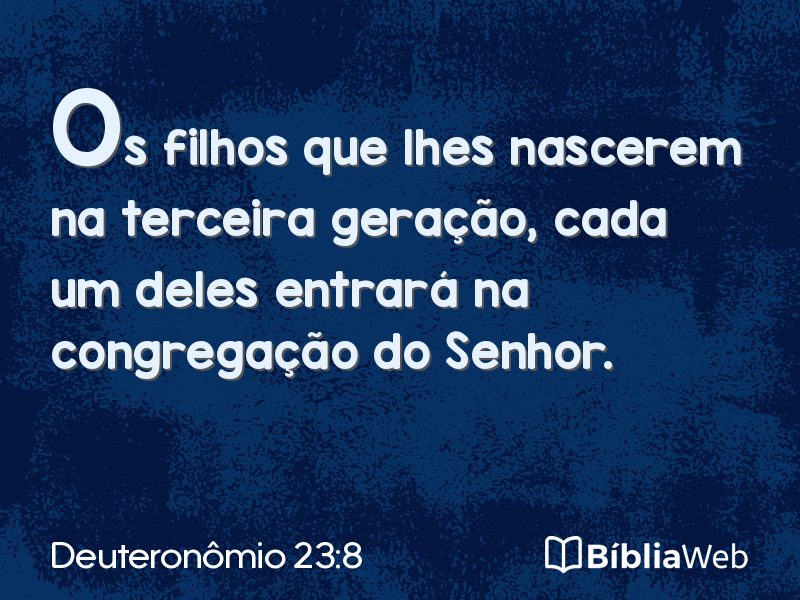 Deuteronômio 23:8 em imagem para compartilhar