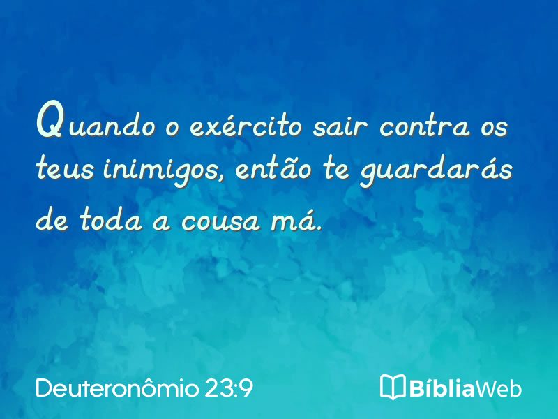 Deuteronômio 23:9 em imagem para compartilhar