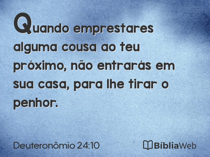 Deuteronômio 24:10 em imagem para compartilhar
