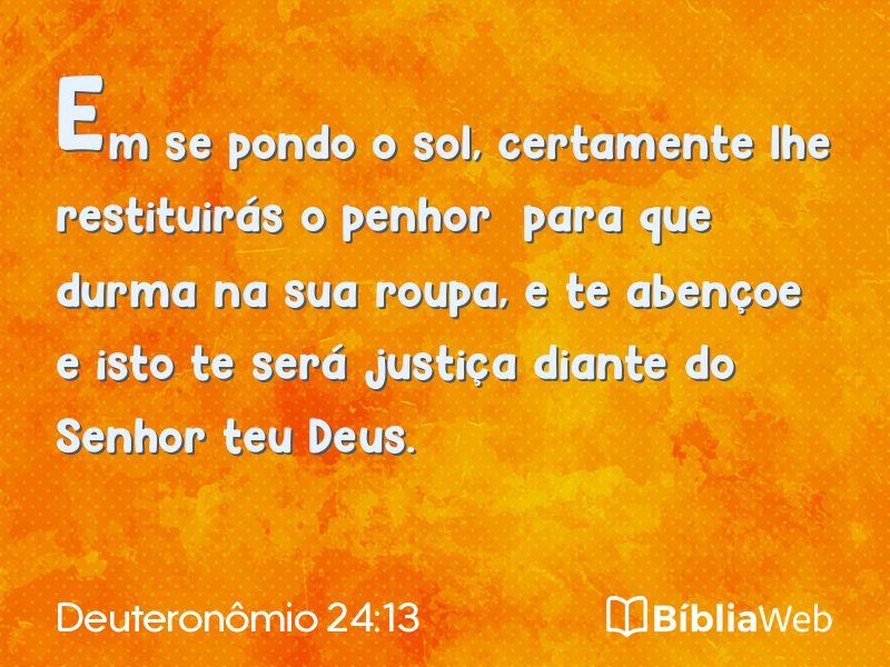 Deuteronômio 24:13 em imagem para compartilhar