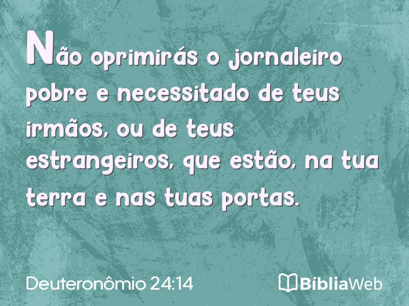 Deuteronômio 24:14 em imagem para compartilhar