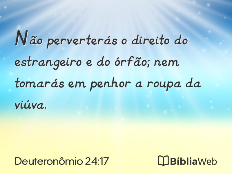 Deuteronômio 24:17 em imagem para compartilhar