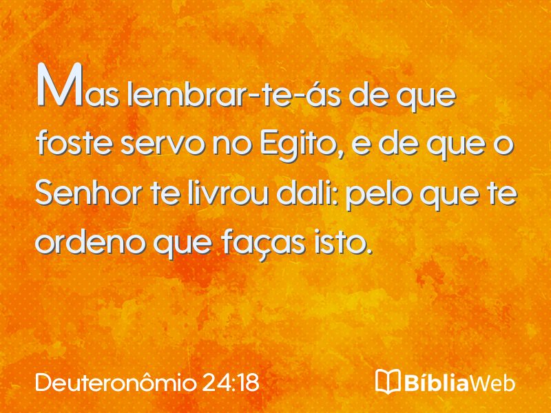 Deuteronômio 24:18 em imagem para compartilhar