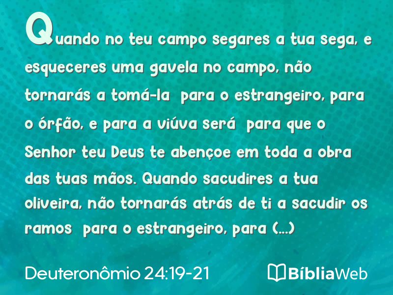 Deuteronômio 24:19-21 em imagem para compartilhar
