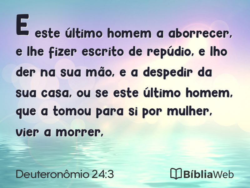 Deuteronômio 24:3 em imagem para compartilhar