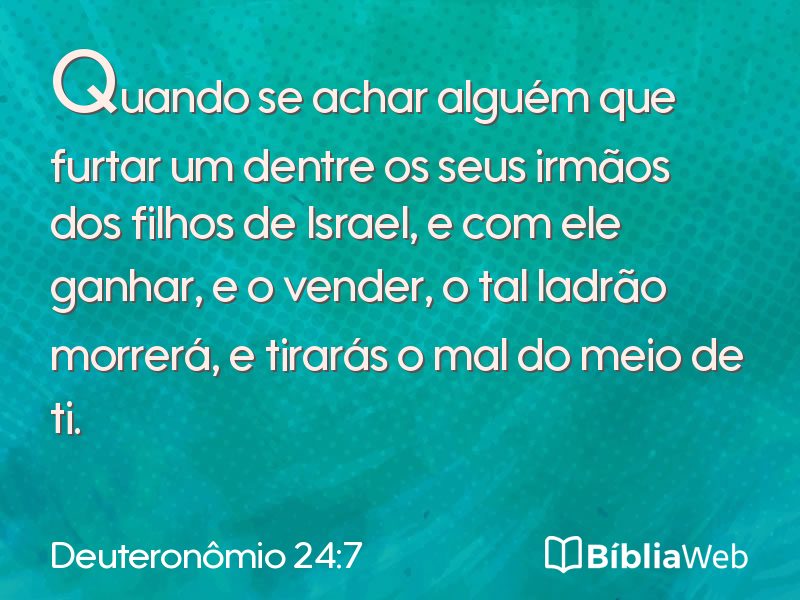 Deuteronômio 24:7 em imagem para compartilhar