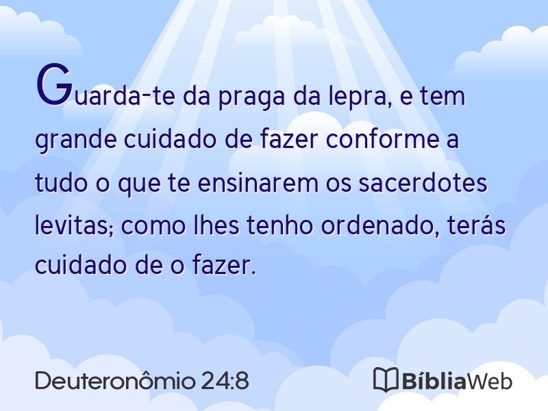 Deuteronômio 24:8 em imagem para compartilhar