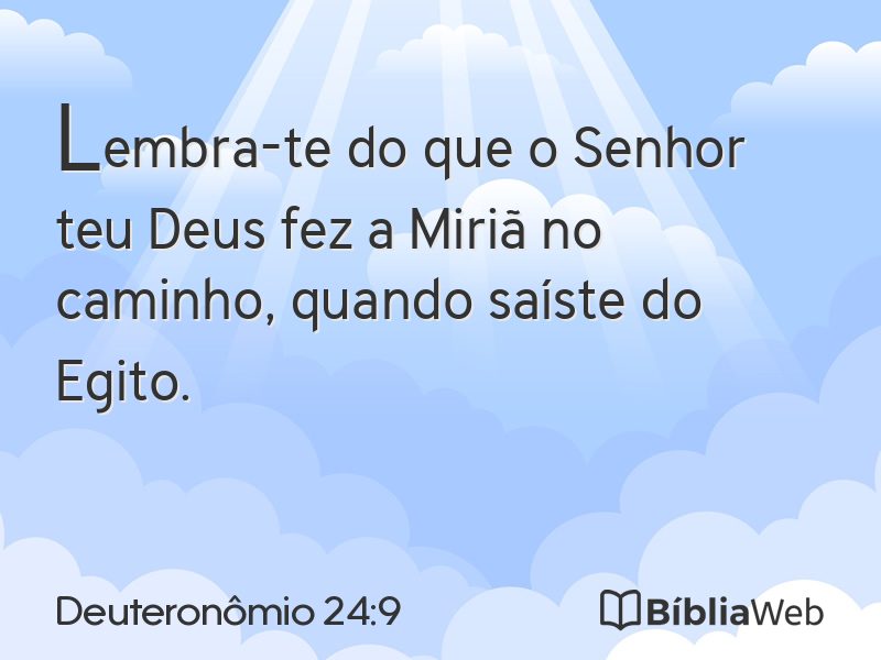 Deuteronômio 24:9 em imagem para compartilhar