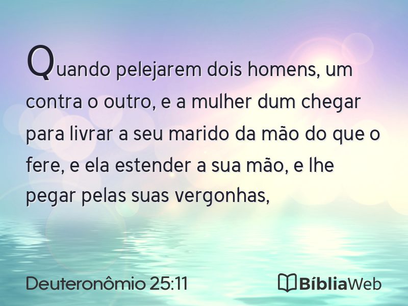 Deuteronômio 25:11 em imagem para compartilhar