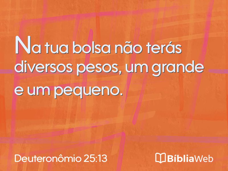 Deuteronômio 25:13 em imagem para compartilhar