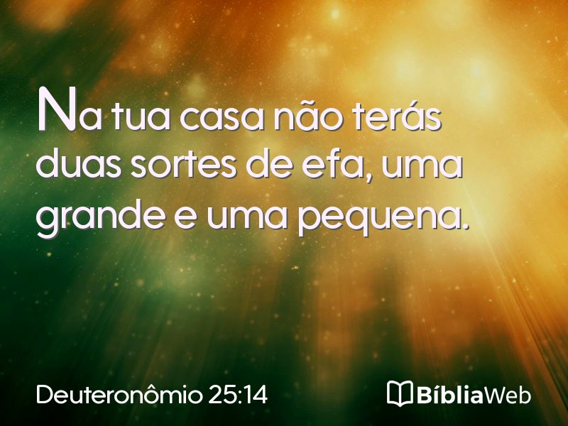 Deuteronômio 25:14 em imagem para compartilhar