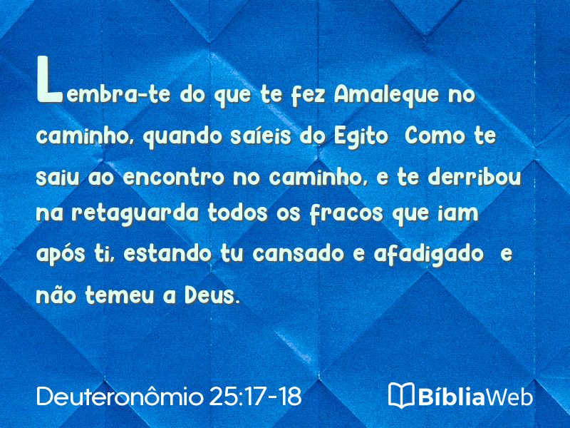 Deuteronômio 25:17-18 em imagem para compartilhar