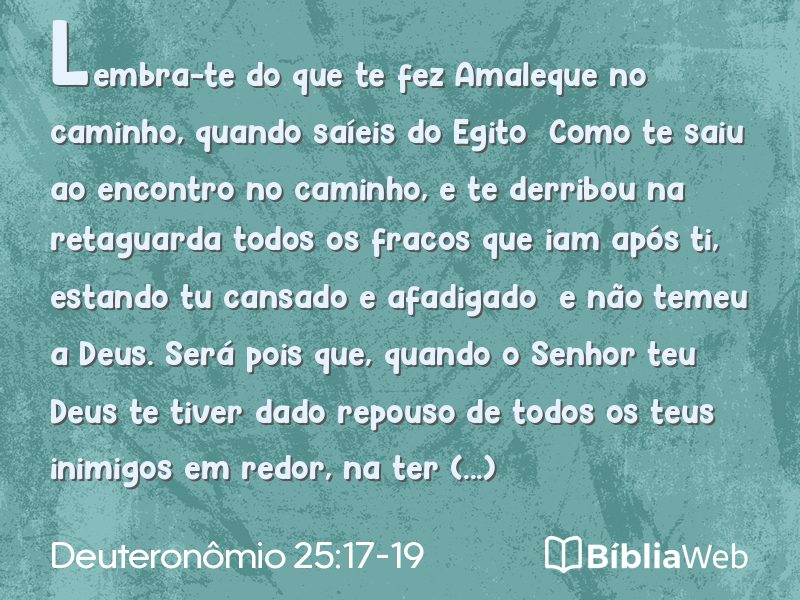 Deuteronômio 25:17-19 em imagem para compartilhar
