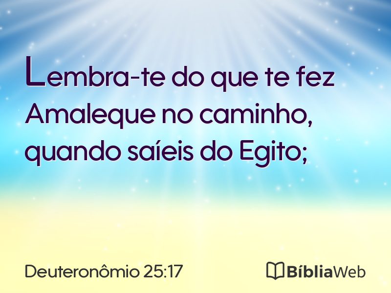 Deuteronômio 25:17 em imagem para compartilhar