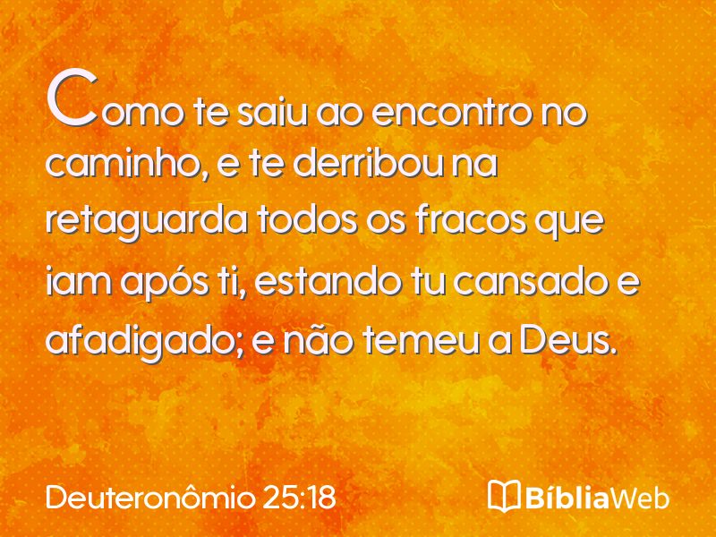 Deuteronômio 25:18 em imagem para compartilhar