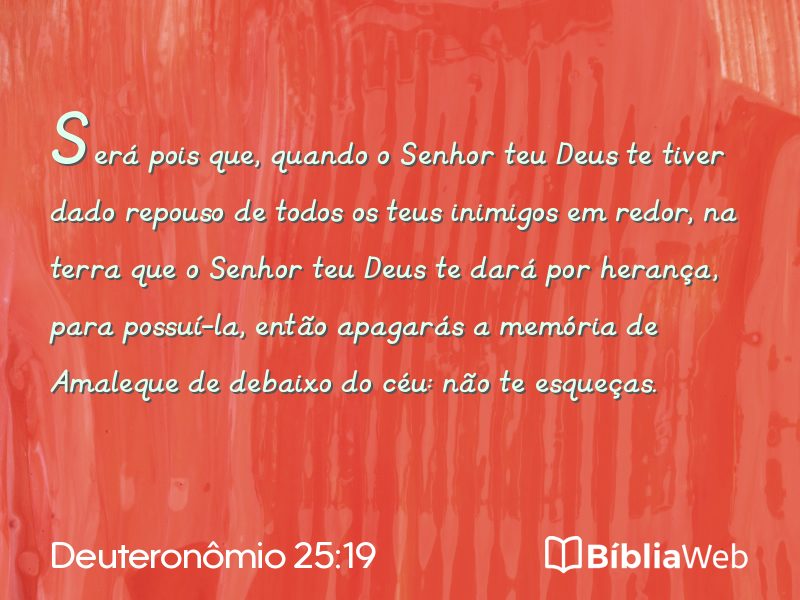 Deuteronômio 25:19 em imagem para compartilhar