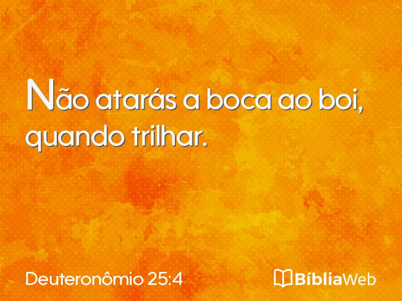 Deuteronômio 25:4 em imagem para compartilhar
