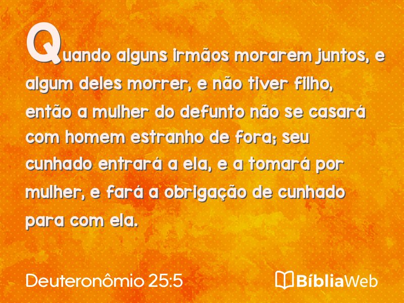 Deuteronômio 25:5 em imagem para compartilhar