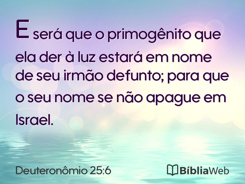 Deuteronômio 25:6 em imagem para compartilhar
