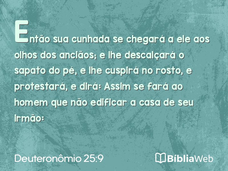 Deuteronômio 25:9 em imagem para compartilhar
