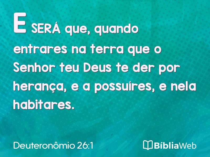 Deuteronômio 26:1 em imagem para compartilhar