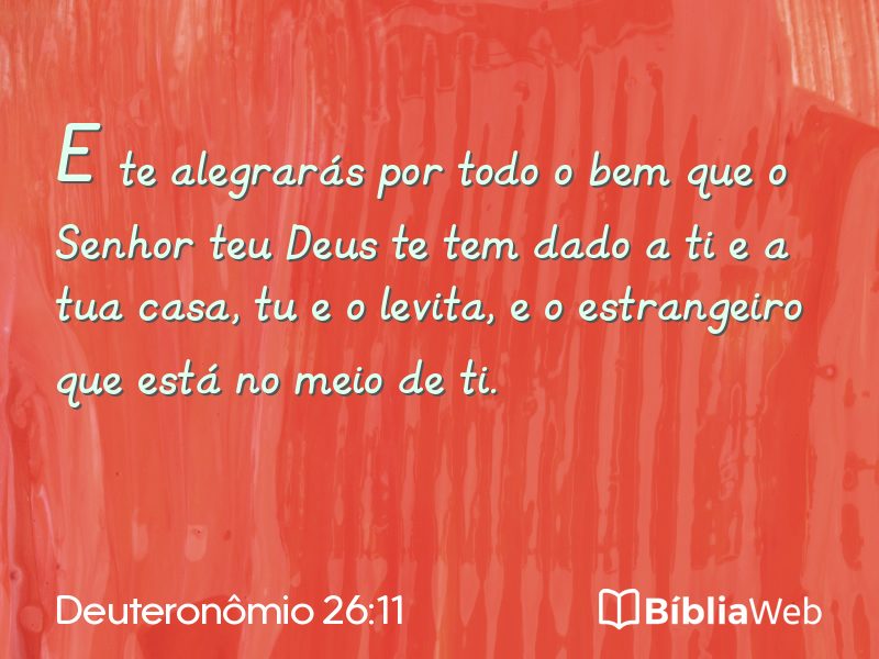 Deuteronômio 26:11 em imagem para compartilhar