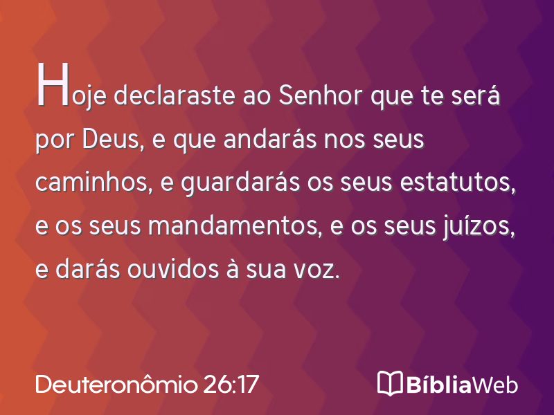Deuteronômio 26:17 em imagem para compartilhar