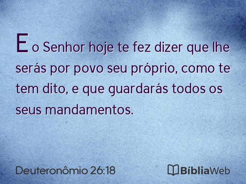 Deuteronômio 26:18 em imagem para compartilhar