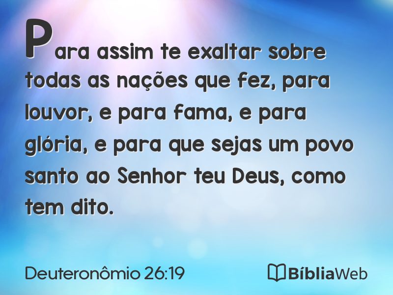 Deuteronômio 26:19 em imagem para compartilhar