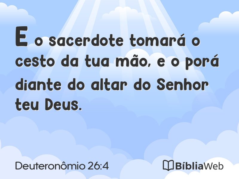 Deuteronômio 26:4 em imagem para compartilhar