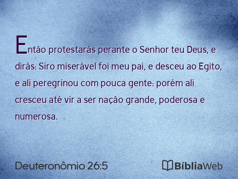 Deuteronômio 26:5 em imagem para compartilhar