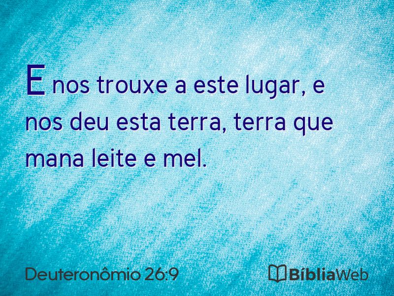 Deuteronômio 26:9 em imagem para compartilhar