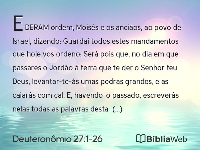 Deuteronômio 27:1-26 em imagem para compartilhar