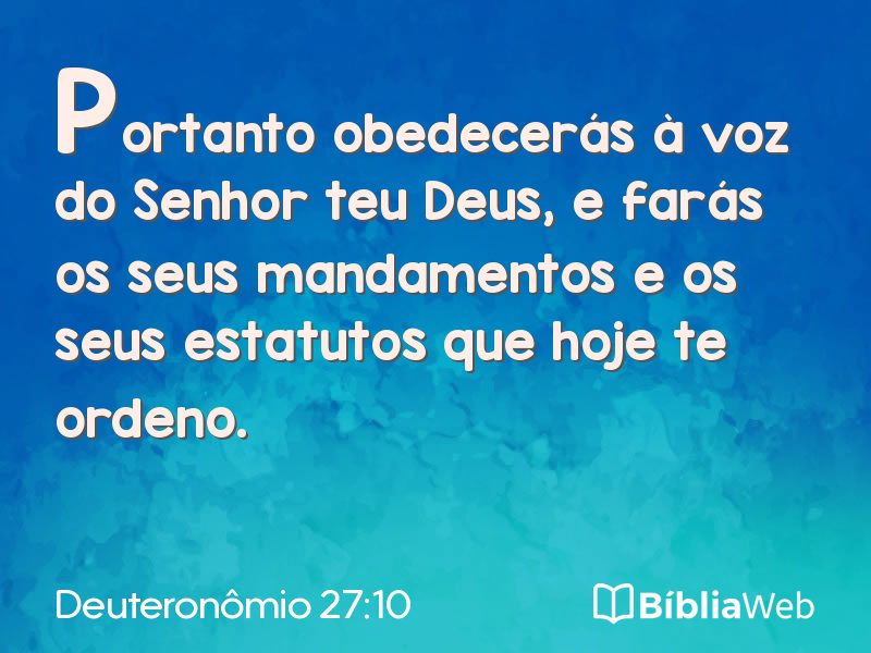 Deuteronômio 27:10 em imagem para compartilhar