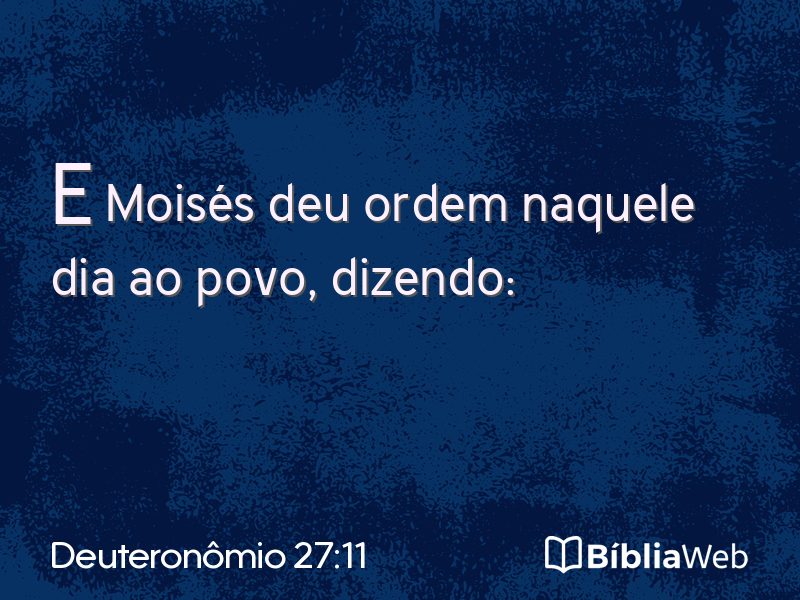 Deuteronômio 27:11 em imagem para compartilhar