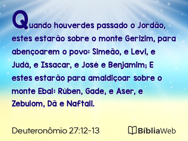 Deuteronômio 27:12-13 em imagem para compartilhar
