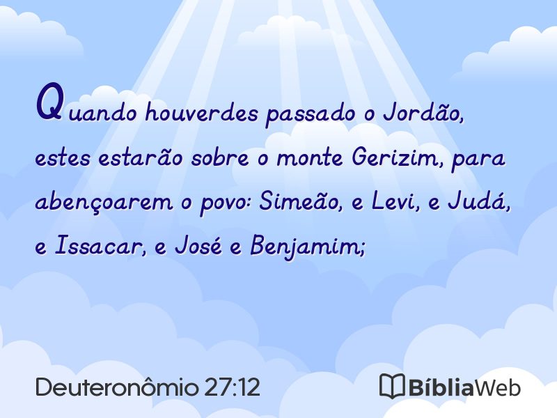 Deuteronômio 27:12 em imagem para compartilhar