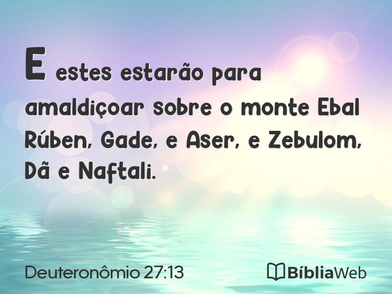 Deuteronômio 27:13 em imagem para compartilhar