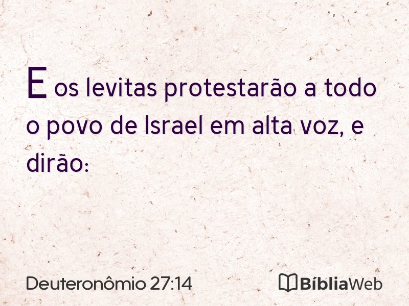 Deuteronômio 27:14 em imagem para compartilhar