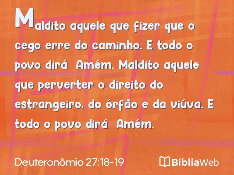 Deuteronômio 27:18-19 em imagem para compartilhar