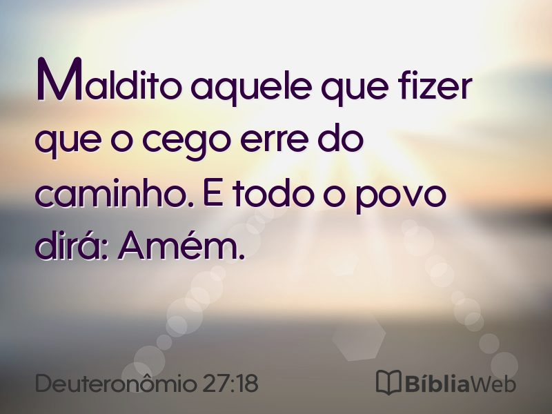 Deuteronômio 27:18 em imagem para compartilhar